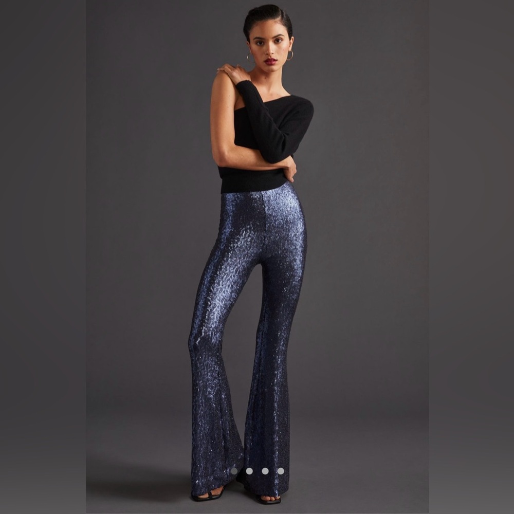 Anthropologie Joni Sequin Flare Pants